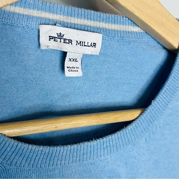 Peter Millar Blue Luxury Silk Blend Soft Crewneck XXL - Picture 2 of 7